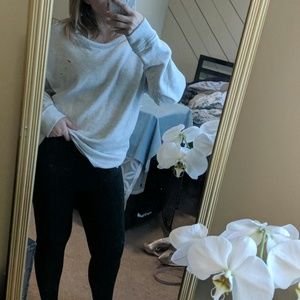 Grey distressed sweatshirt